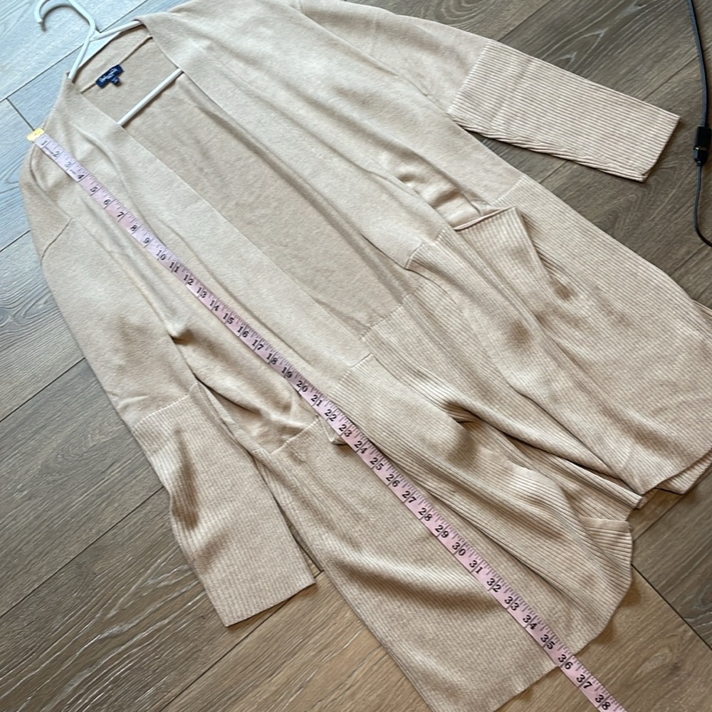 Splendid Tan Open Long Cardigan Size Small - Picture 11 of 12